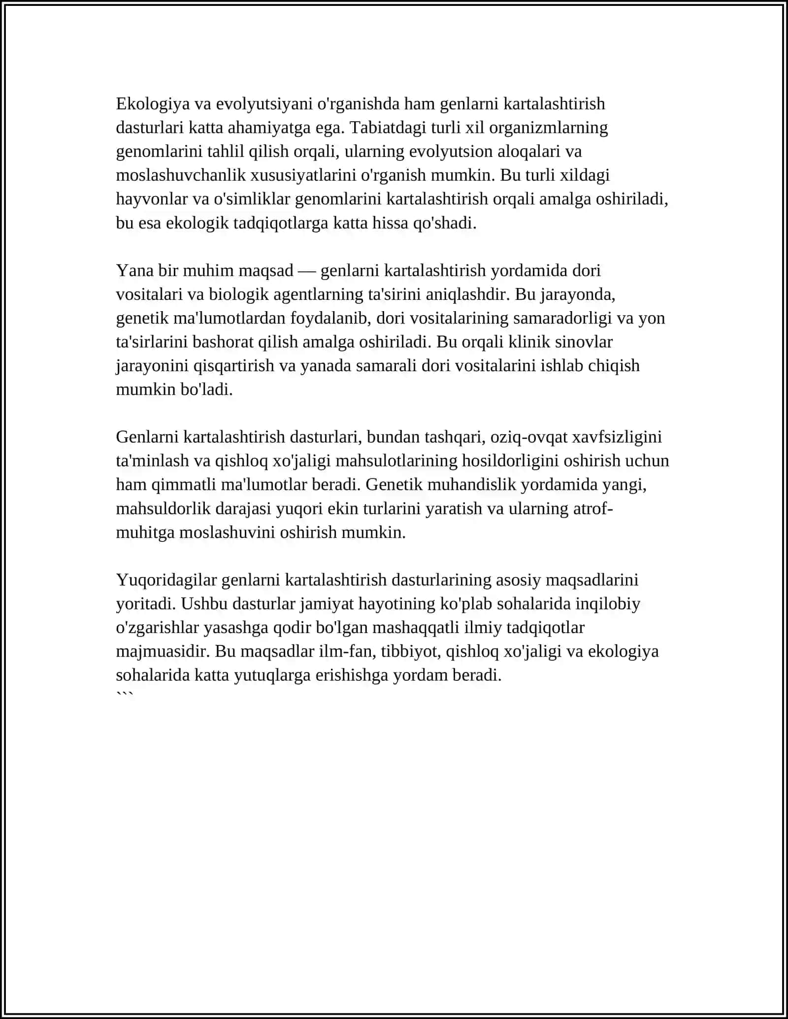 GENLARNI KARTALASHTIRISH DASTURLARI 4
