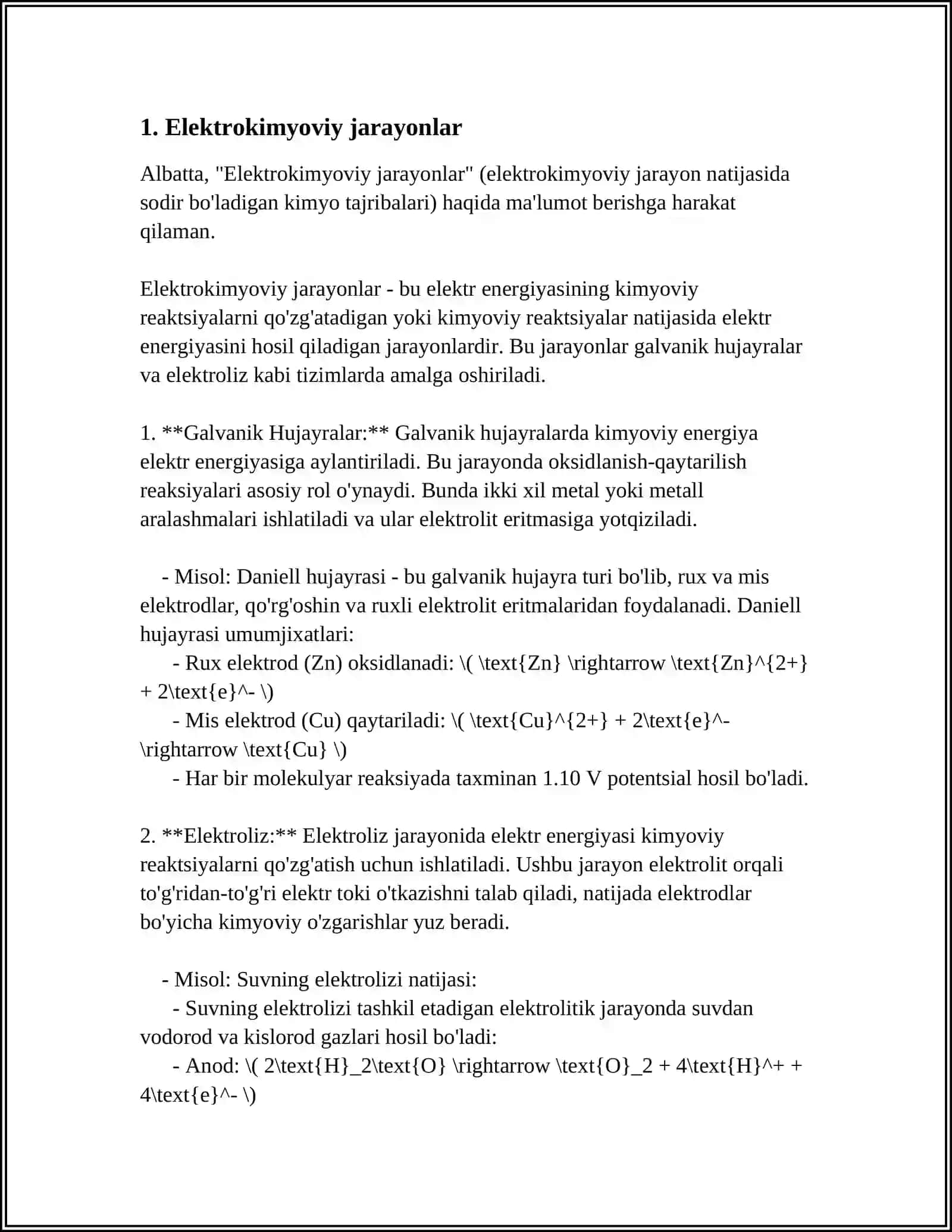 ELEKTRO KIMYO, TIBBIYOTDA ELEKTRO DIAGNOSTIKANI ASOSI 4