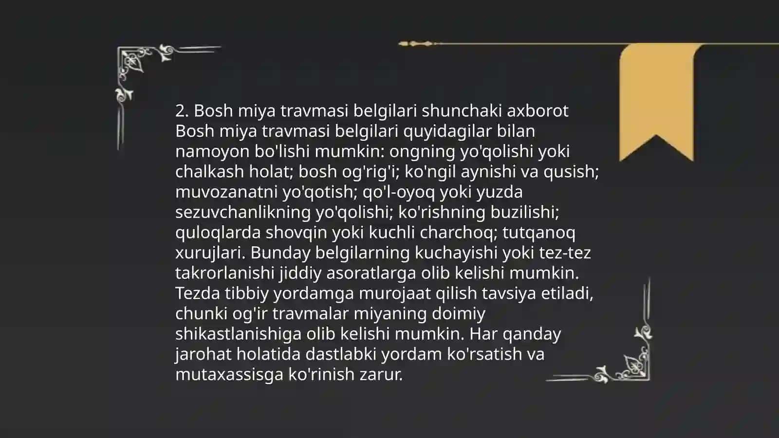 Bosh miya travmalari 4