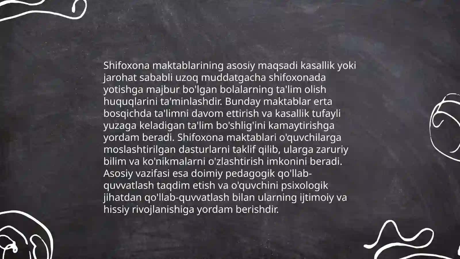 Xorijiy mamlakatlarda shifoxona maktablarining faoliyati 4