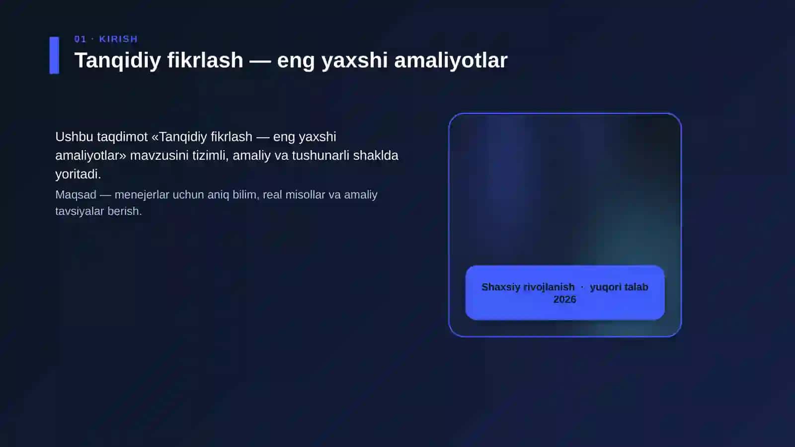 Tanqidiy fikrlash — eng yaxshi amaliyotlar 4