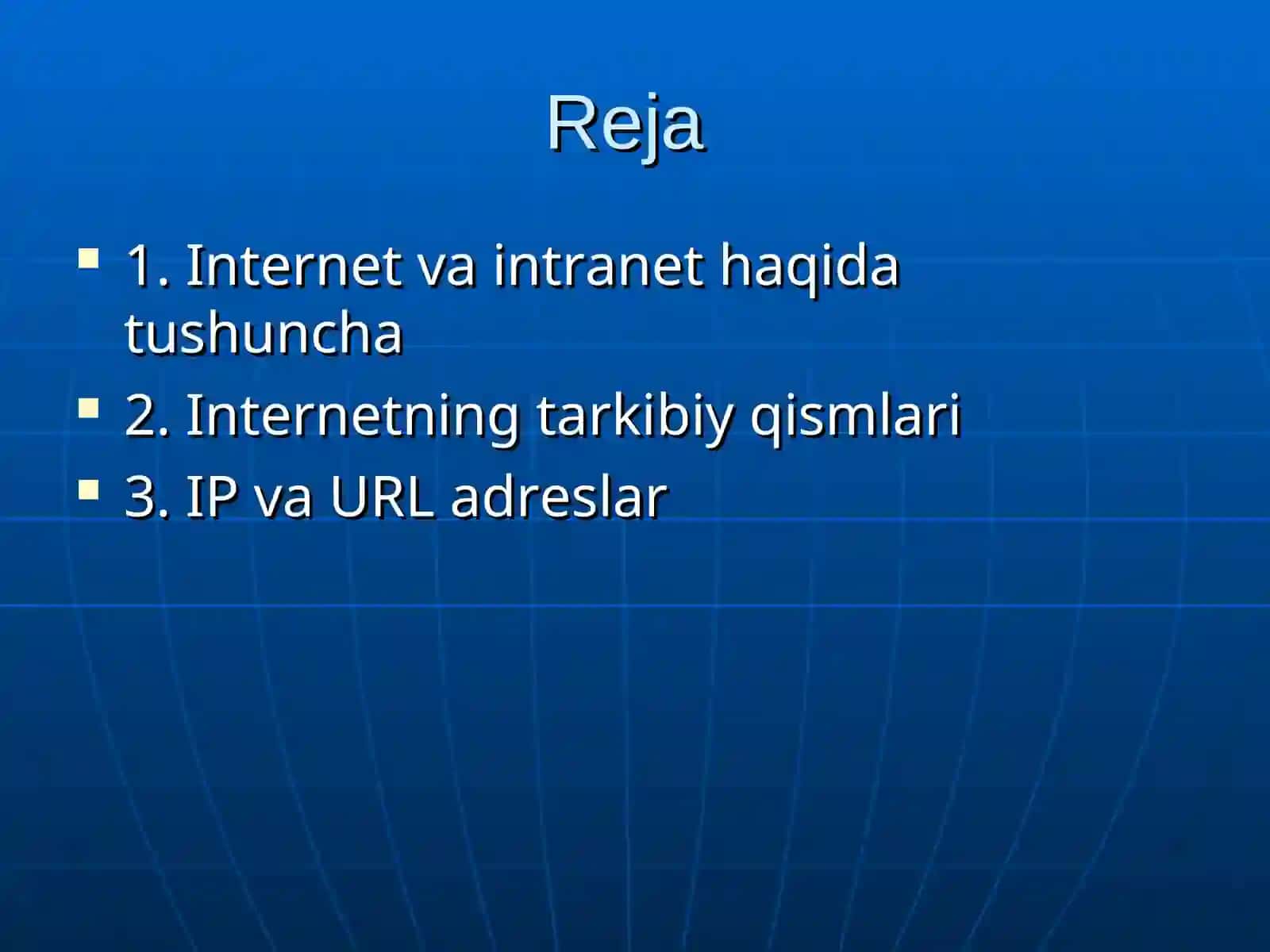 Global kompyuter tarmog’I 4