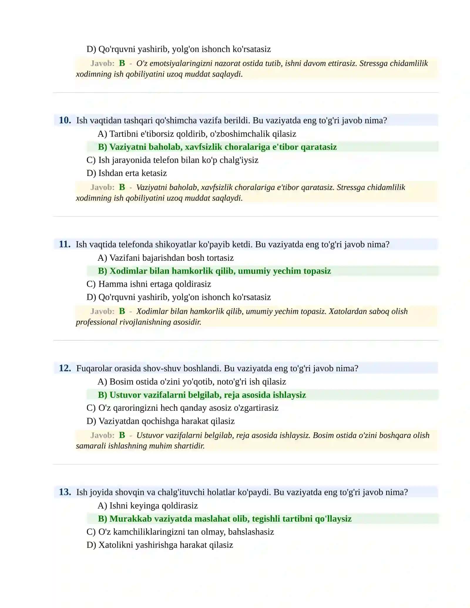 PSIXOLOGIK SINOV Testlari 4