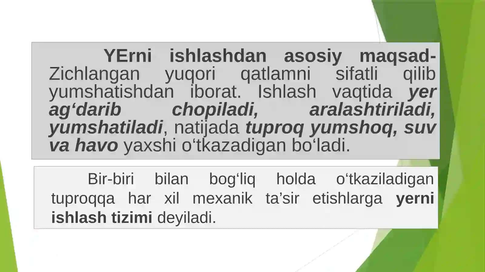 Yerga ishlov berish, haydash usullari va sifati 4