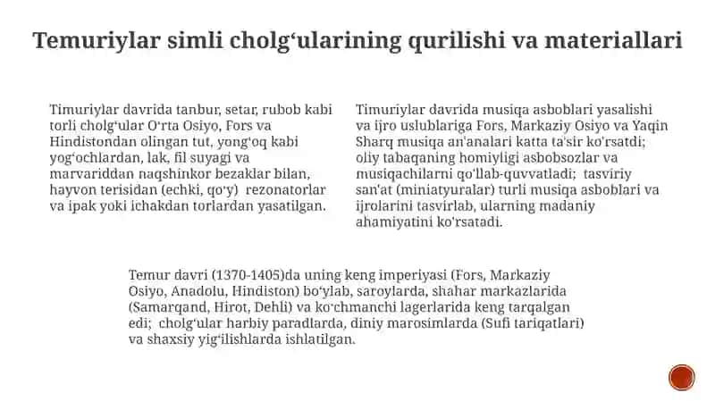 Timuriylar davrida musiqaga homiylik 4