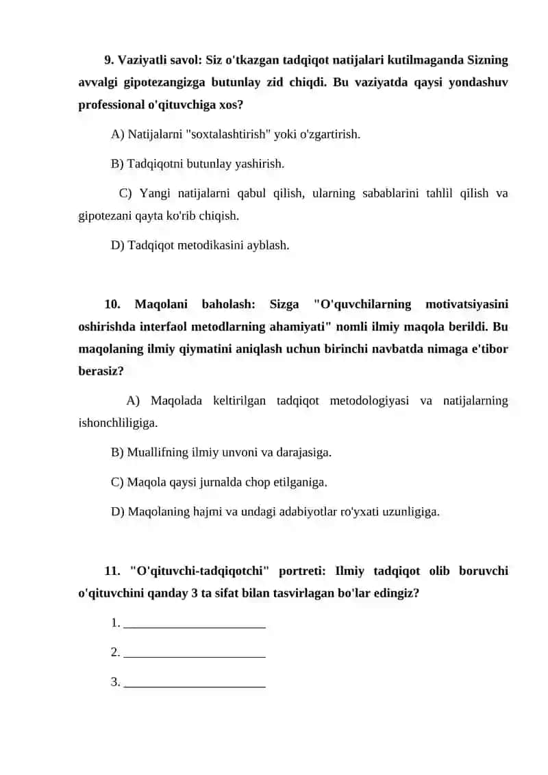 Ilmiy tadqiqot olib borish kompetentligi 4