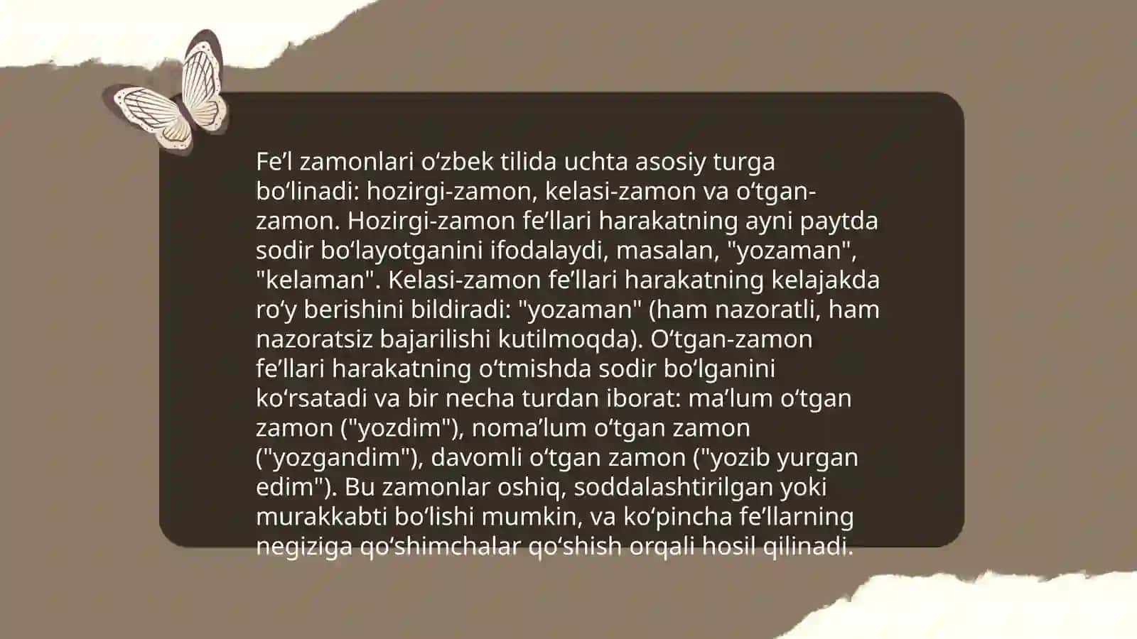Feʼlning grammatik kategoriyalari 4