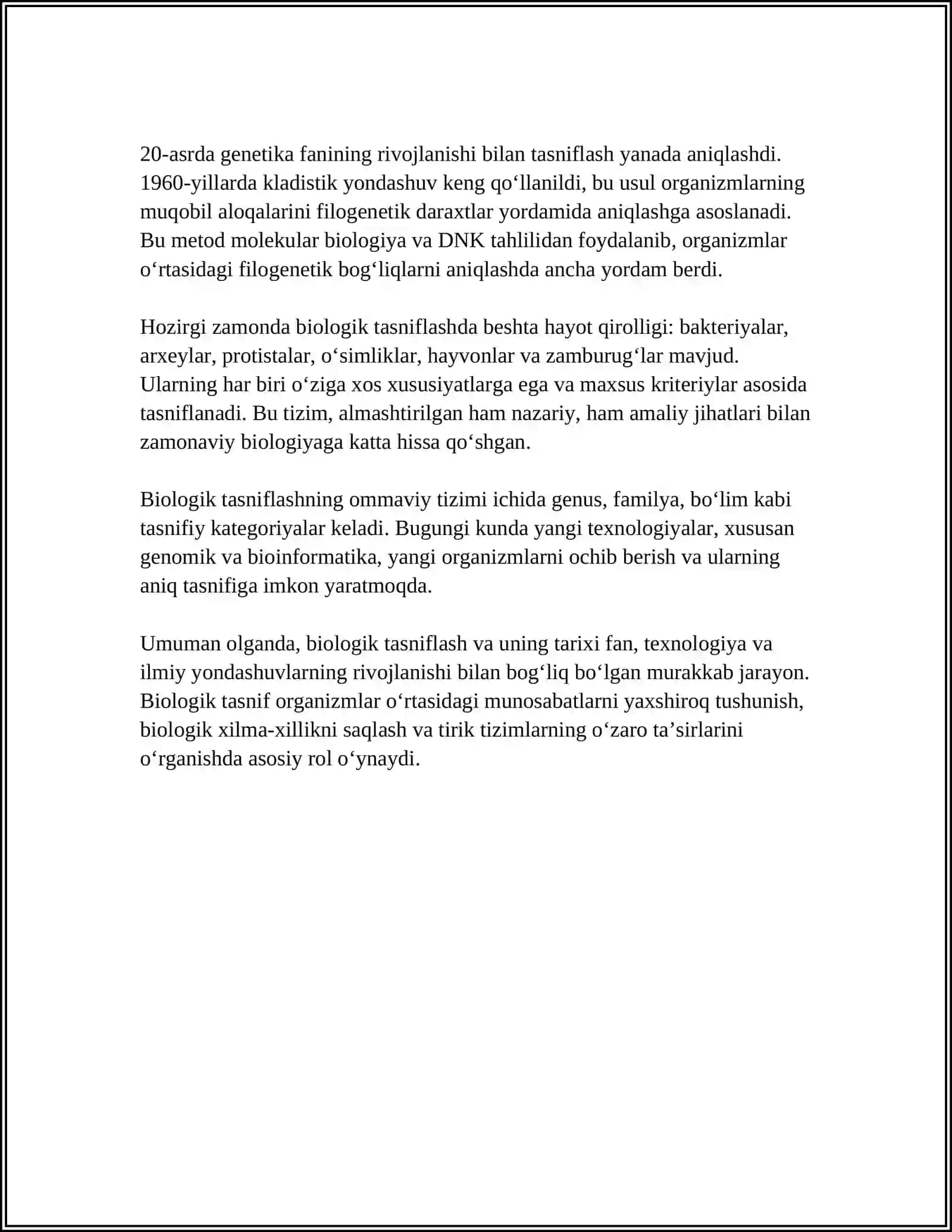 TILLARNING GENELOGIK TASNIFI 4