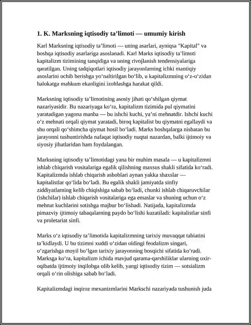 K. MARKS IQTISODIY TAʼLIMOTI 4