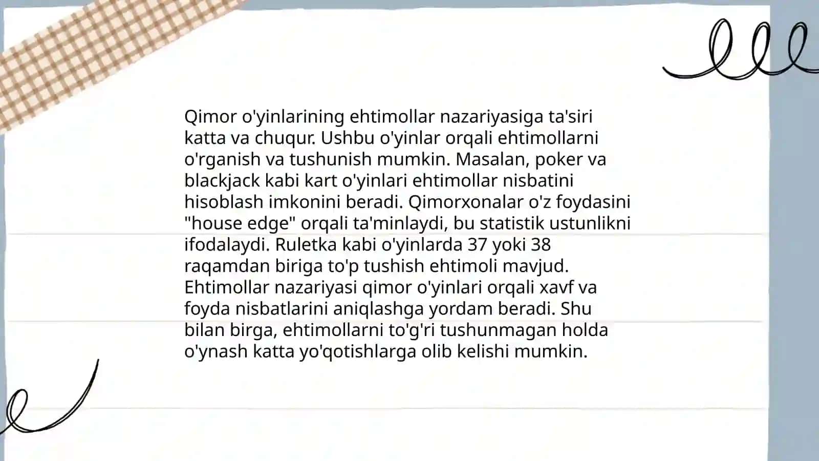 Ehtimollar nazariyasi va matematik statistika fanidan tarixiy ma'lumotlar 4
