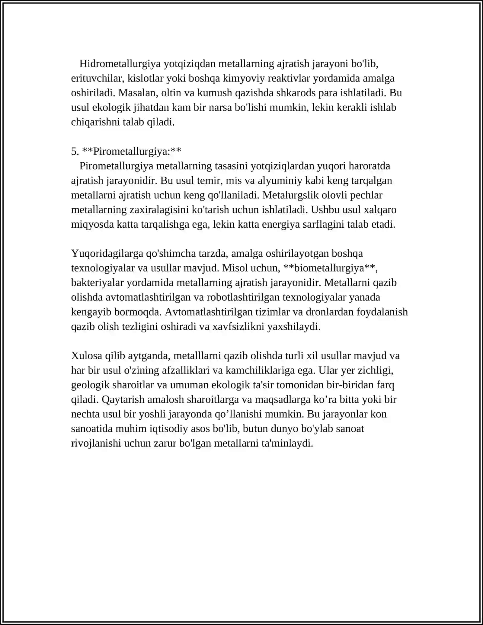 METALLMASLARNING UMUMIY OLINISH USULLARI 4