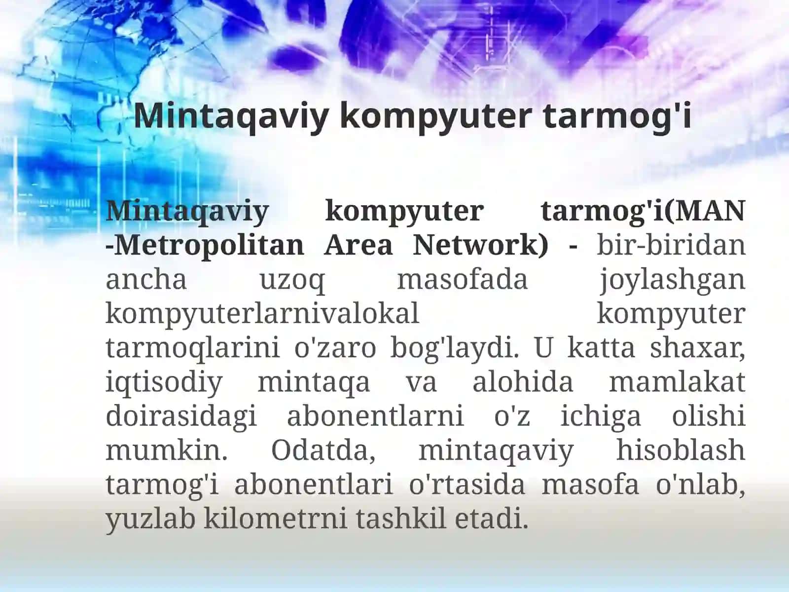 Mintaqaviy tarmoqlar 4