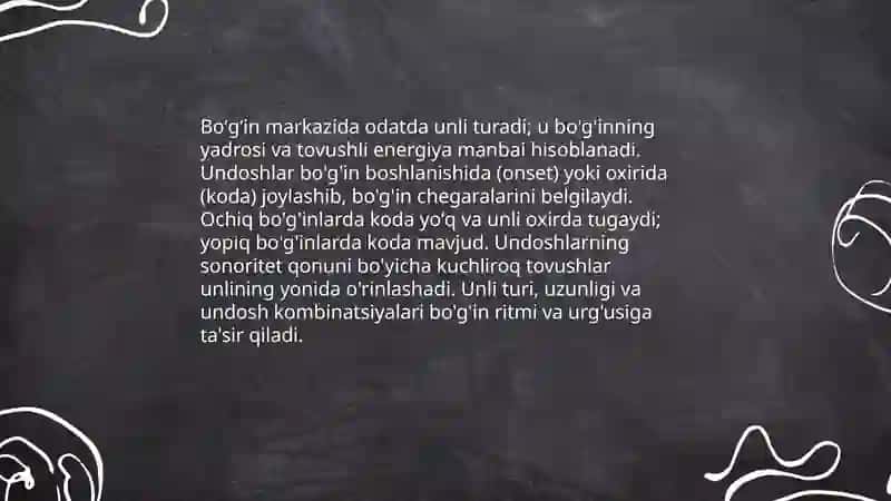 Boʻgʻin tovush va urgʻu 4