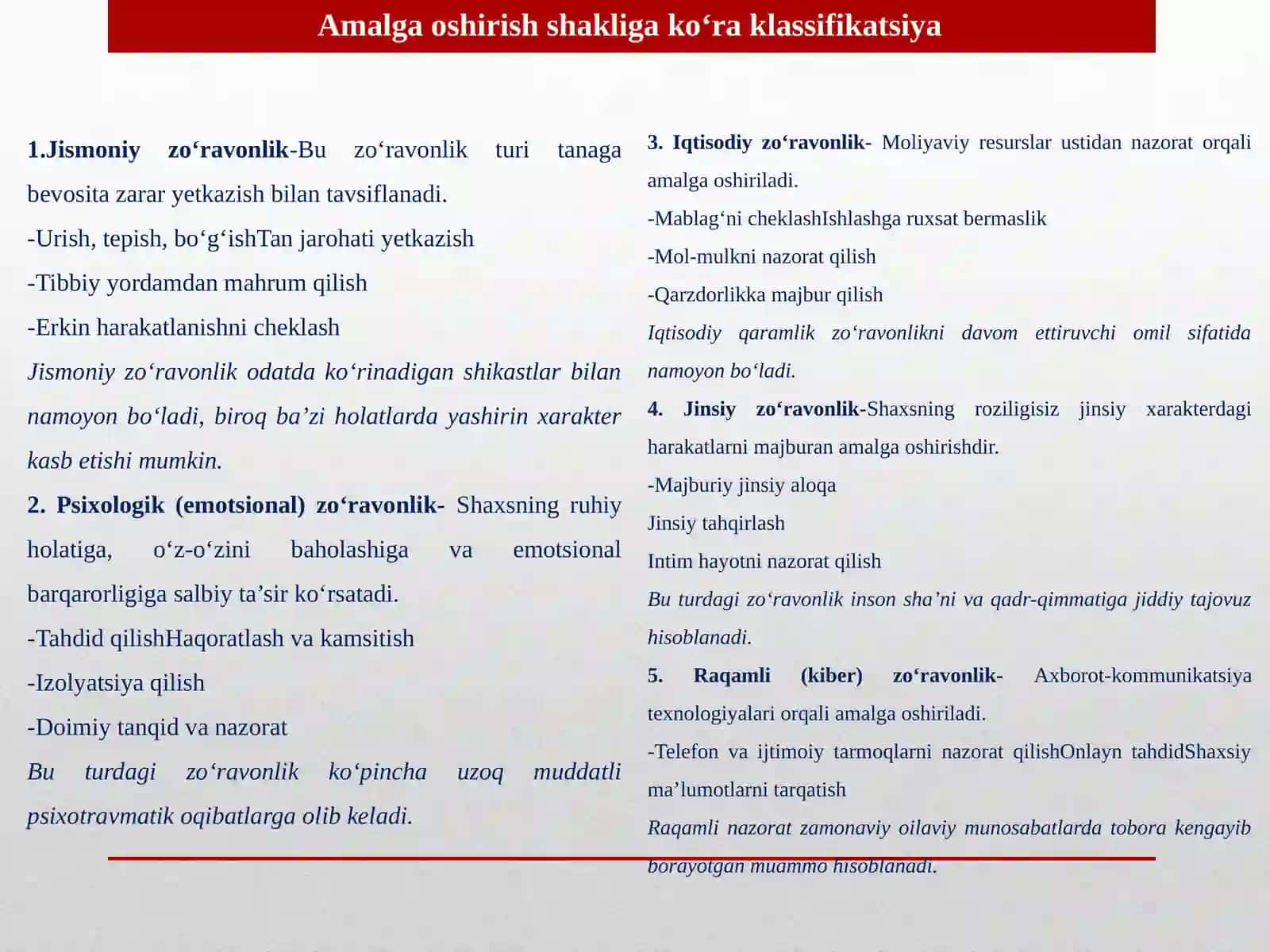 OILADAGI ZO‘RAVONLIK 4