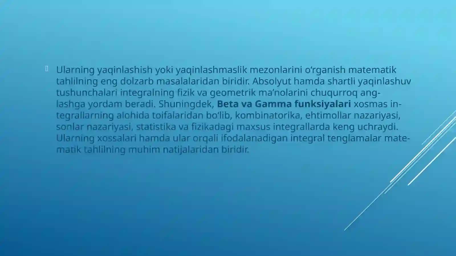 Xosmas integrallar nazariyasi 4
