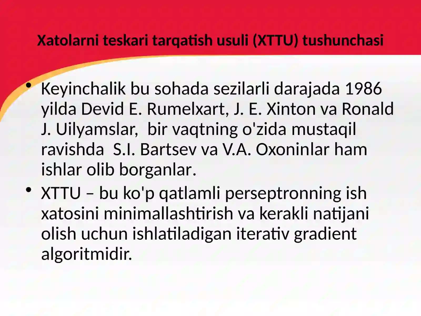 Xatolarni teskari tarqatish usuli 4