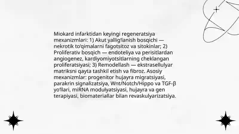 Yurak mushagi regeneratsiyasi 4