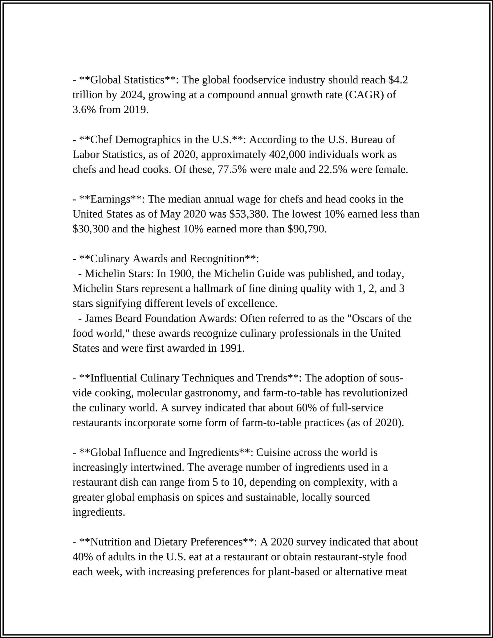 Culinary Arts Overview 4