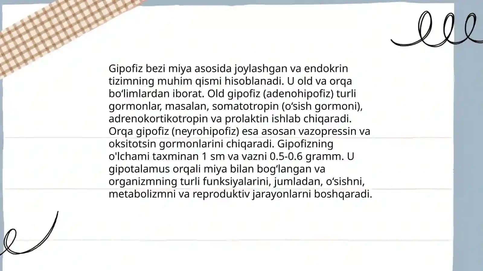 Endokrin sistemasi tuzilishi 4