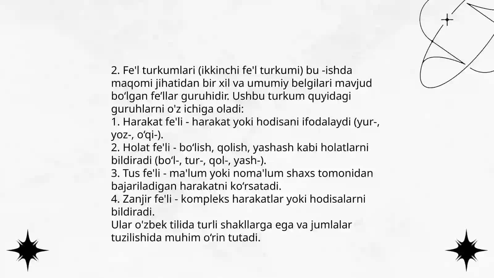 Fe'l so'z turkumi 4