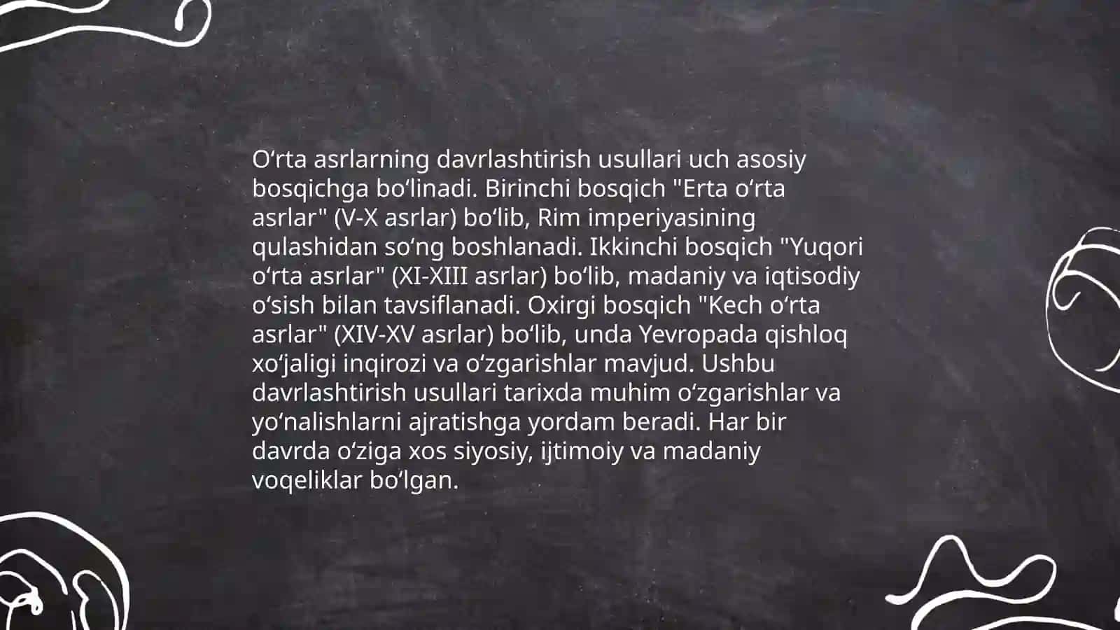 Oʻrta asrlarni davrlashtirish 4