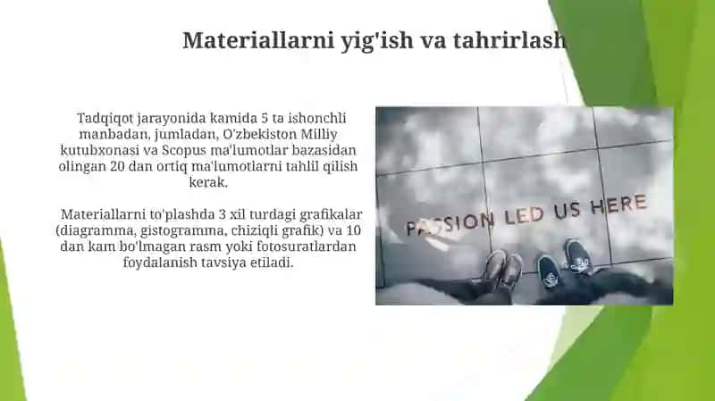 Prezentatsiya yaratish bosqichlari 4