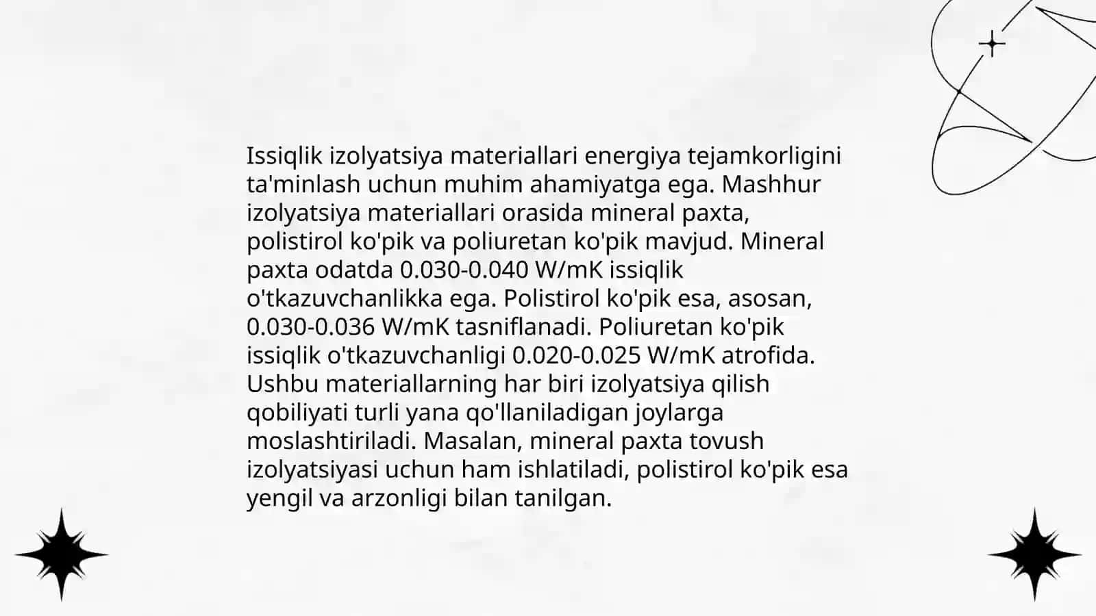 Pardozlash va issiqlik izolyatsiya materiallarining turlari 4