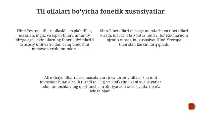 Turli tillardagi fonetik hodisalar 4