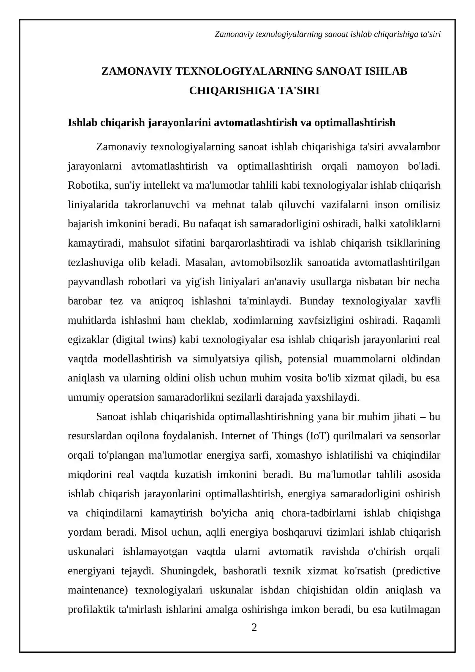 Sanoat iqtisodiyotida zamonaviy texnologiyalarni qoʻllash samarasi 4