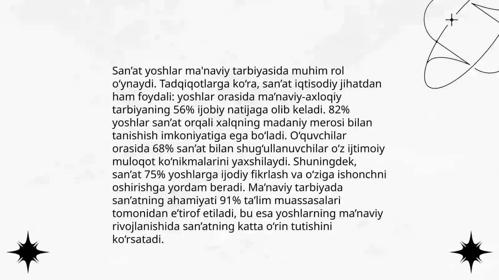 Jamiyat tarbiyasida adabiyot va san'atning o'rni 4