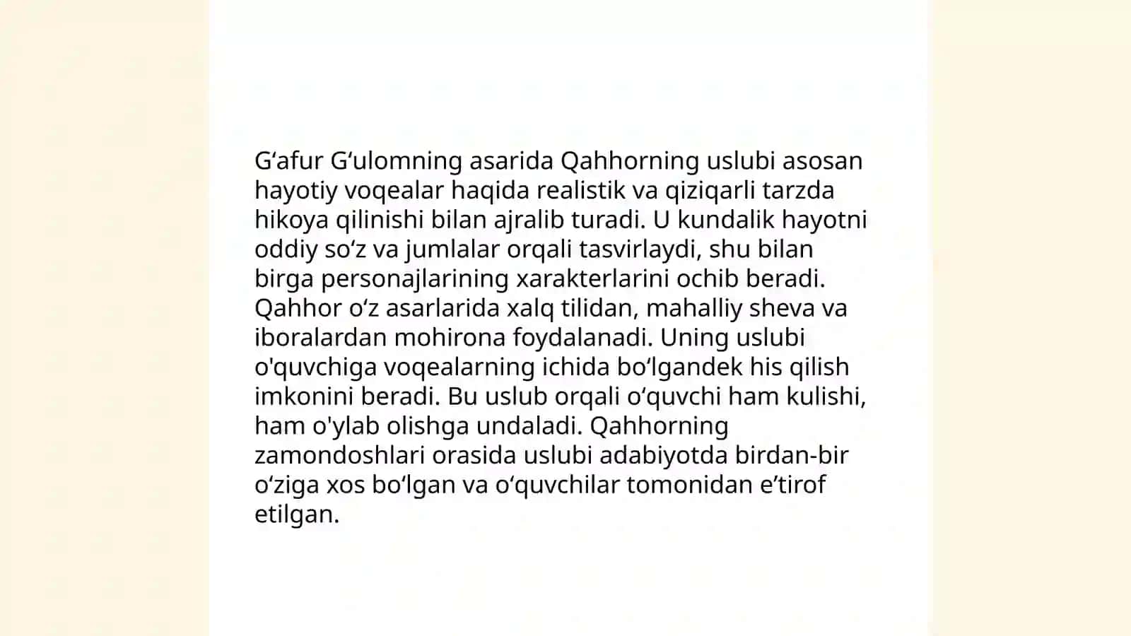 Abdullah Qahhorning "Anor" hikoyasi tahlili 4