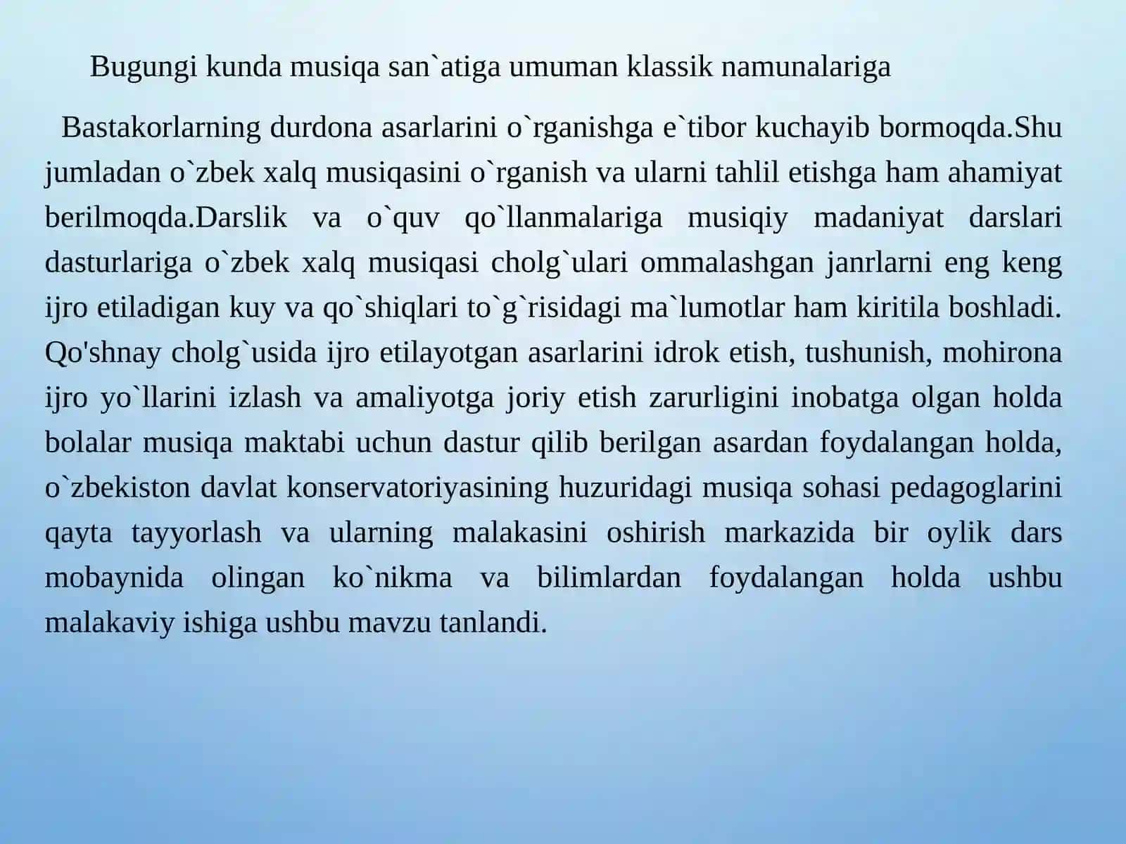 Bahor valsi asarini o'rgatish 4