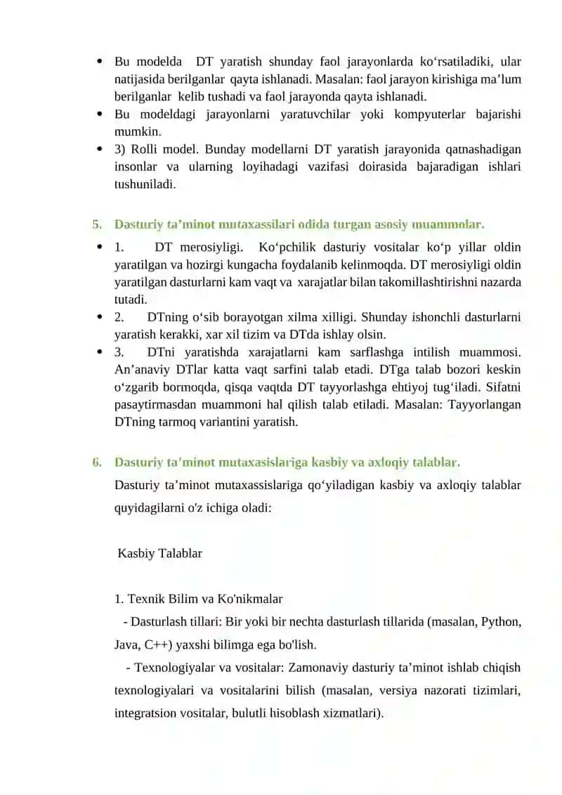 Dasturiy injiniringga kirish 4