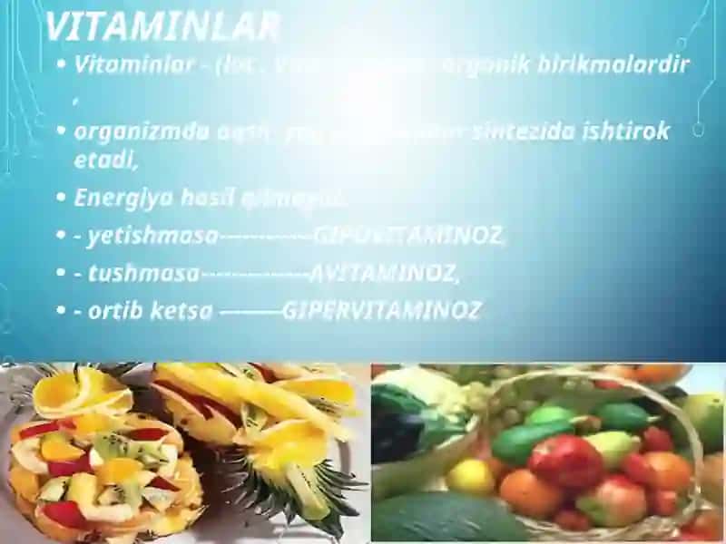 VITAMINLAR VA KOFERMENTLAR 4