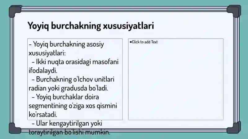 Yoyiq burchak 4