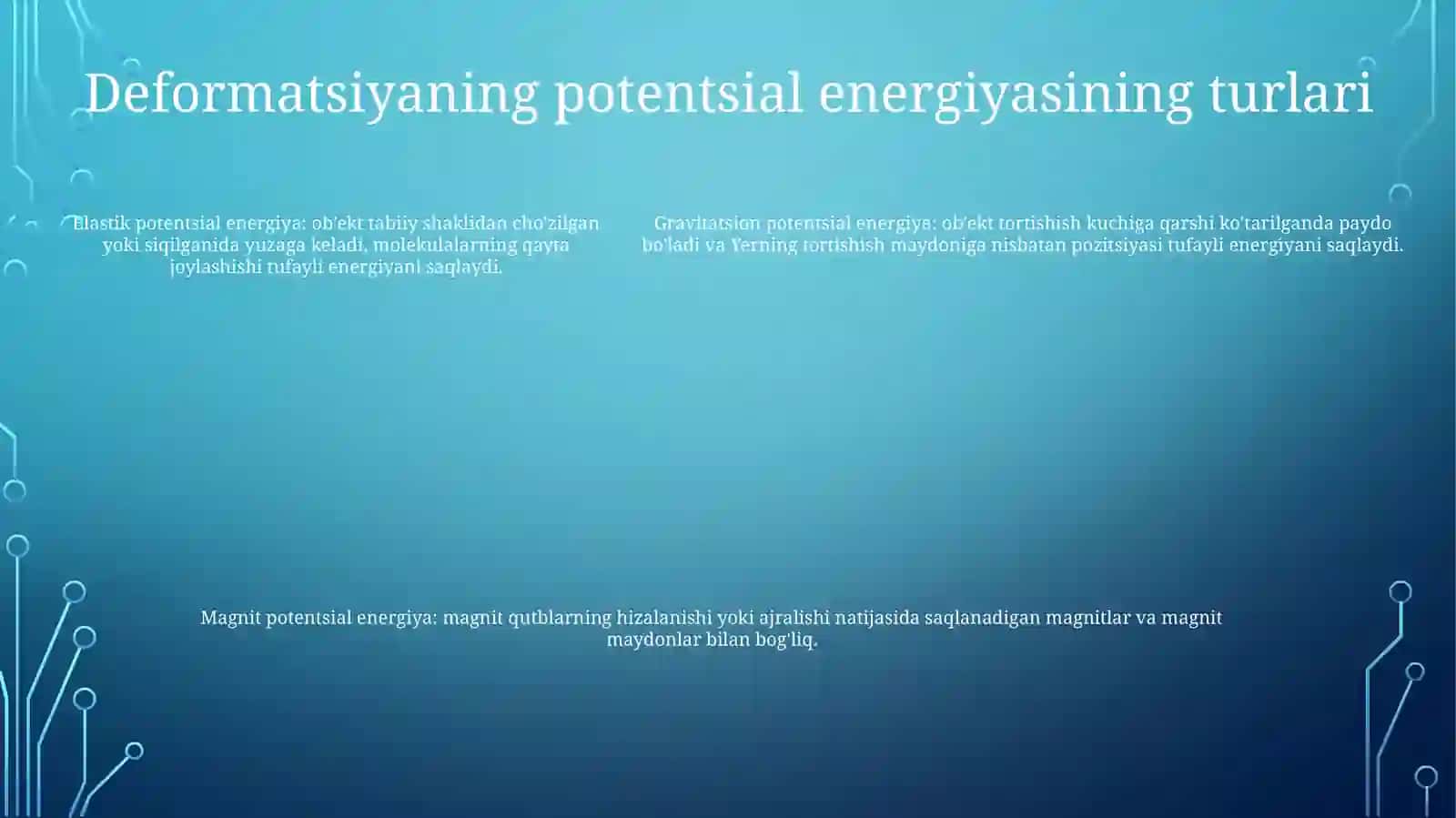 Deformatsiyaning Potensial Energiyasi 4