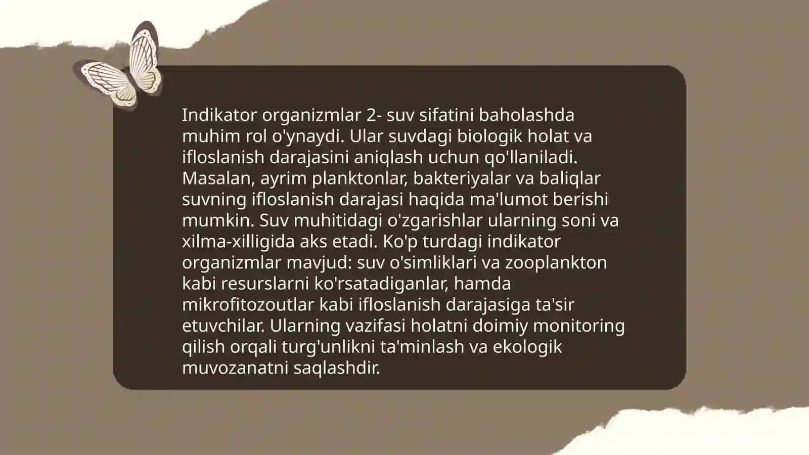 Indikator organizmlar va ularning turlari 4