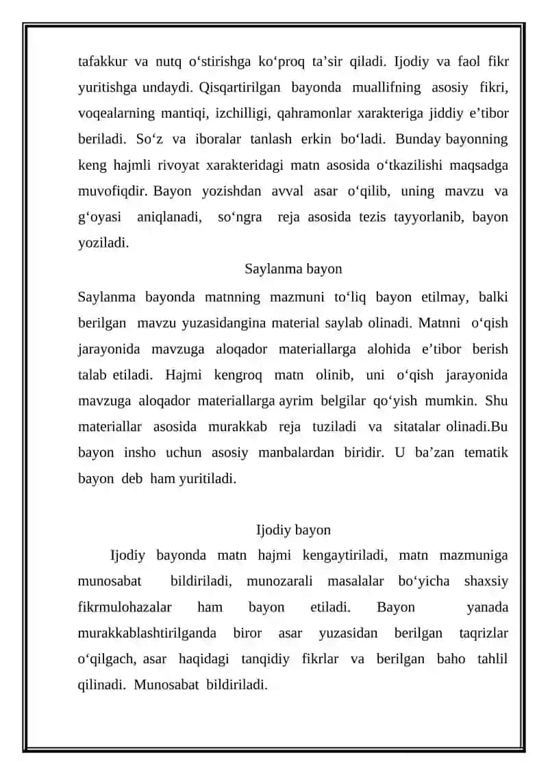 BAYON UCHUN MATERIALLAR TO'PLASH 4