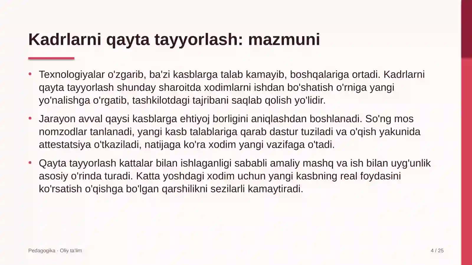 Konsalting kompaniyalarida kadrlarni qayta tayyorlash 4