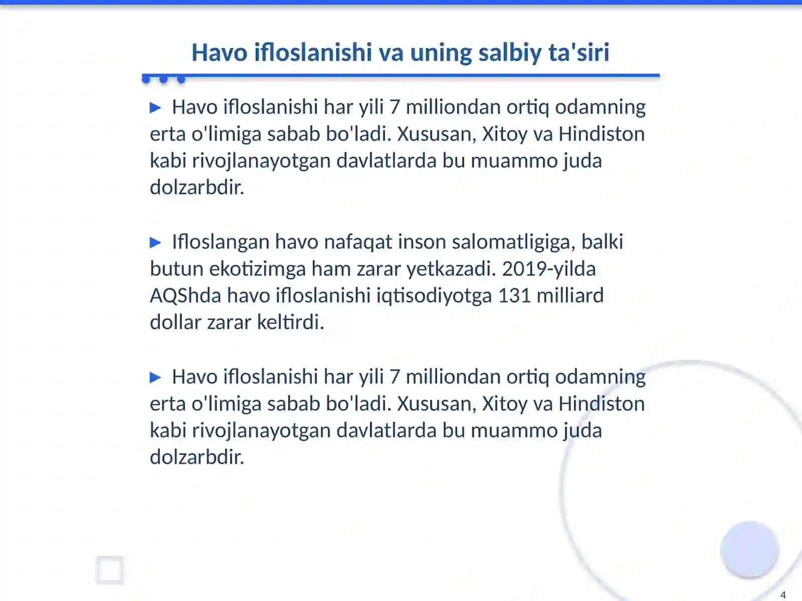 Jahonning ekologik muommolari 4