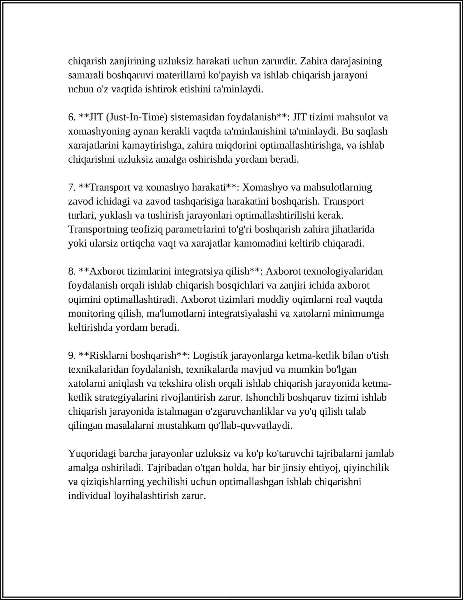 ISHLAB CHIQARISH LOGISTIKASI 4