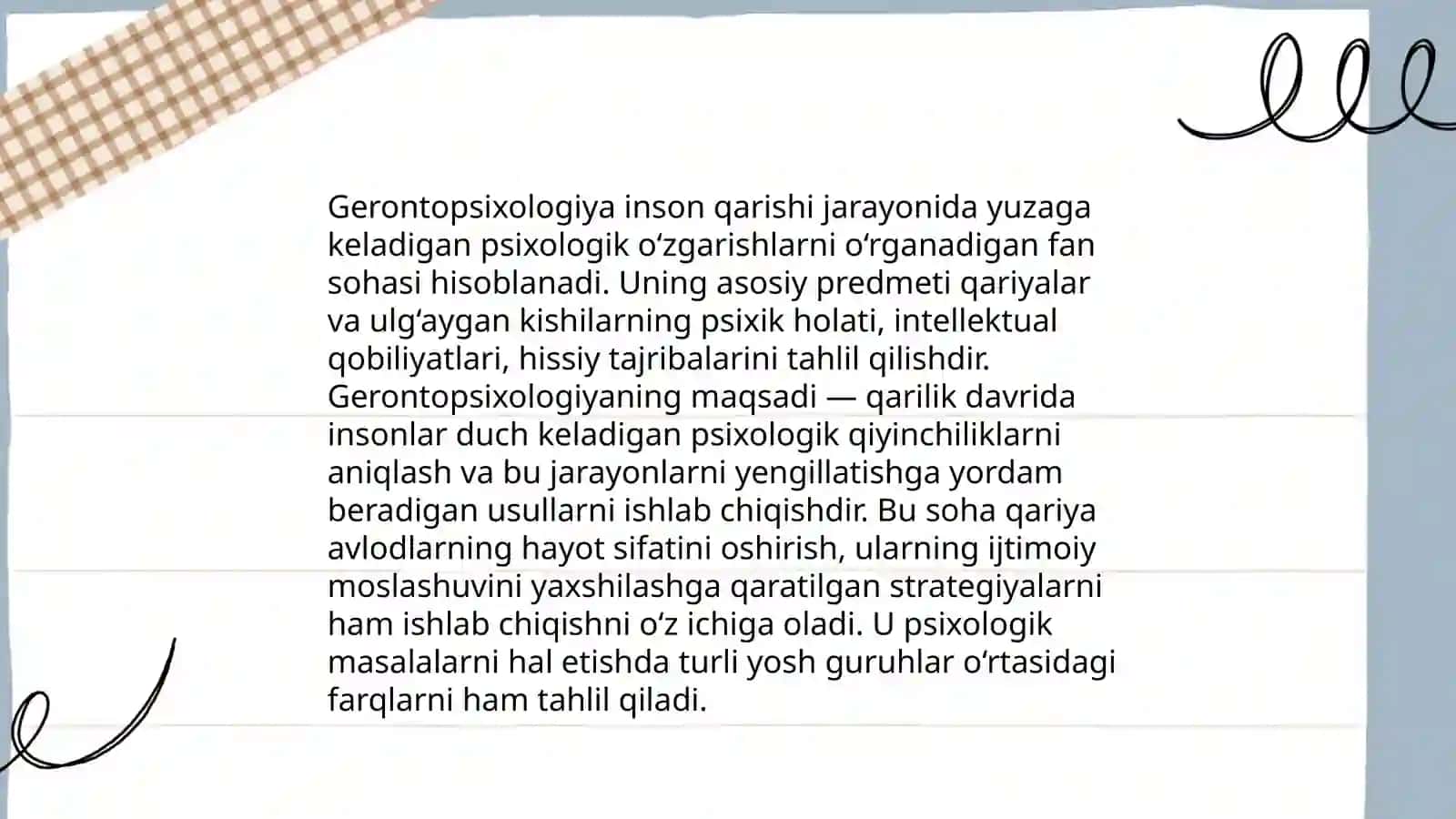 Gerontopsixologiya vujudga kelishi va umumiy xususiyatlari 4