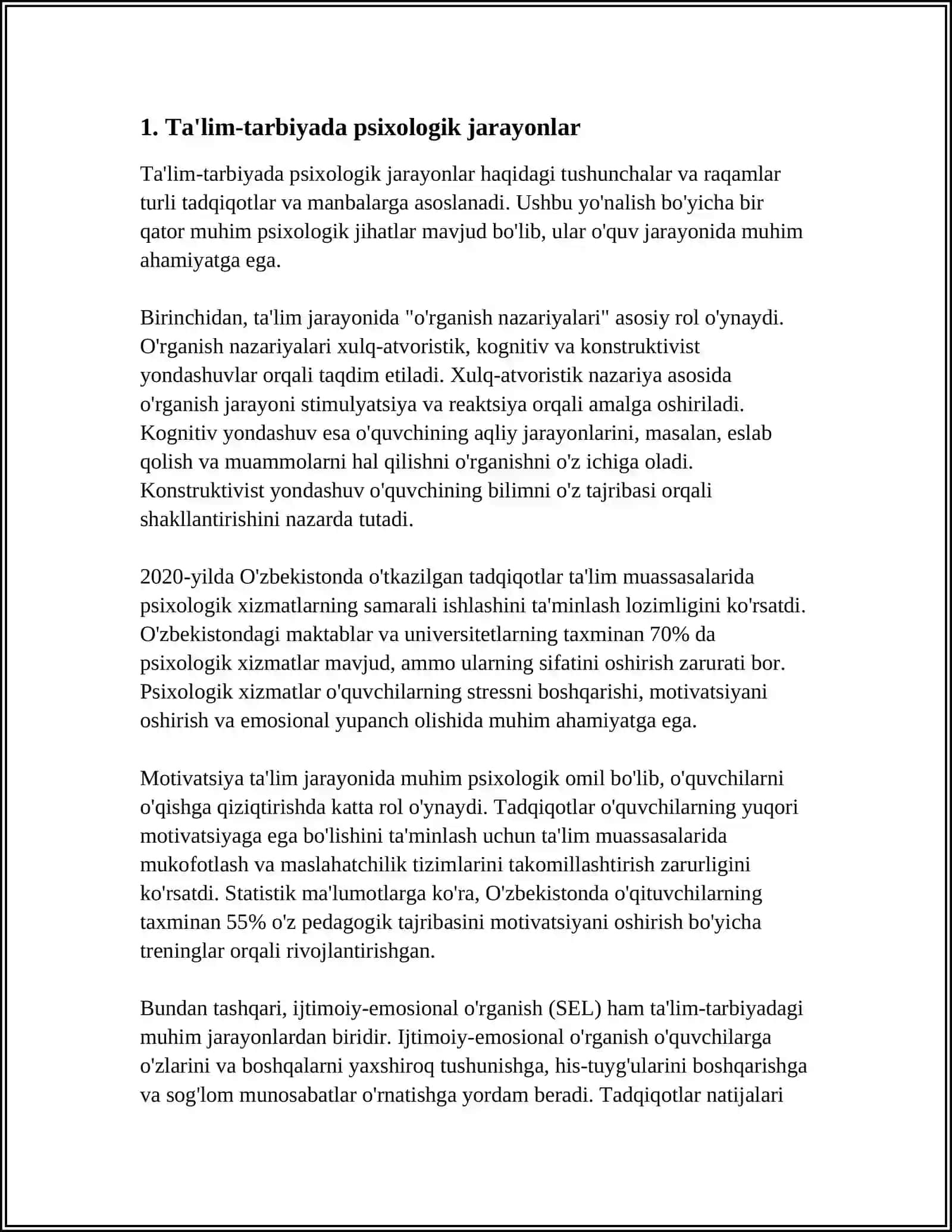 TA'LIM-TARBIYADA PSIXOLOGIYANING O'RNI 4