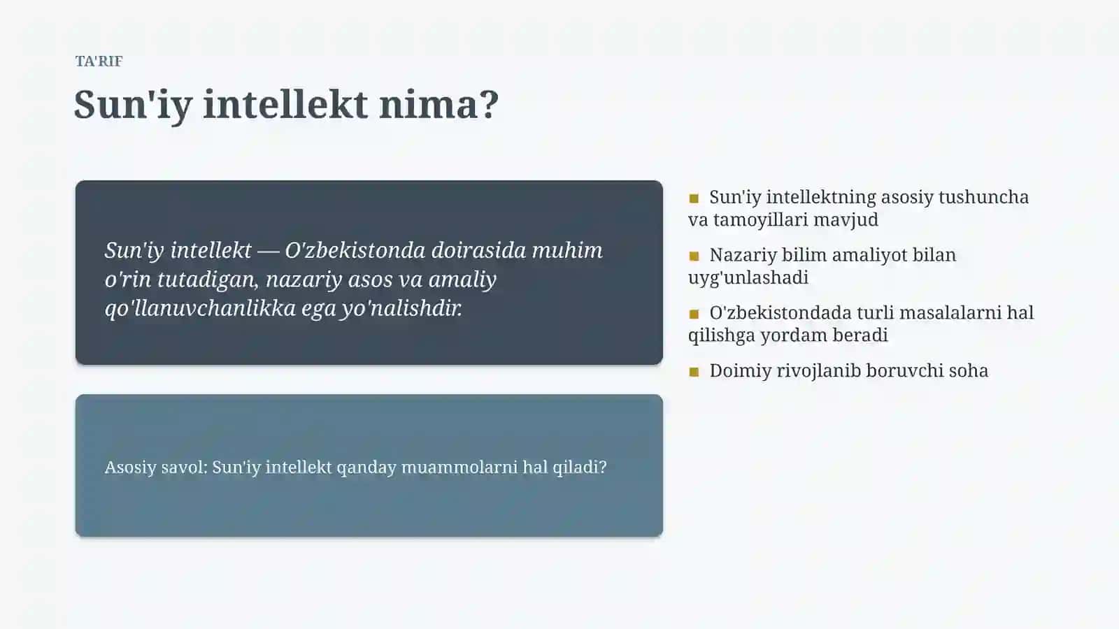 Sun'iy intellekt asoslari va tushunchasi 4
