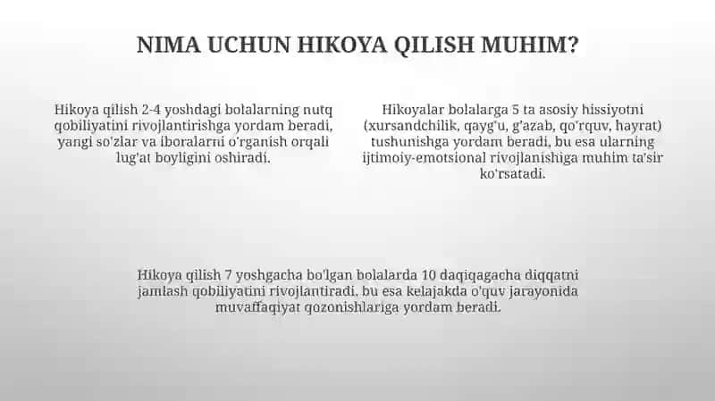 Bolalar bilan hikoya tuzish: ijodiy mashg'ulot 4