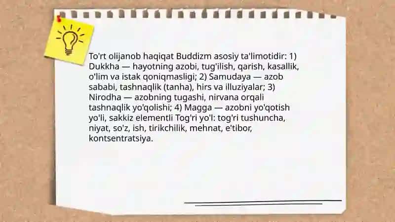 Buddizm talimoti va tarixi 4