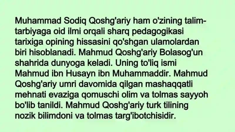 MAXMUDQOSHG'ARIYNING PEDAGOGIK QARASHLARI 4