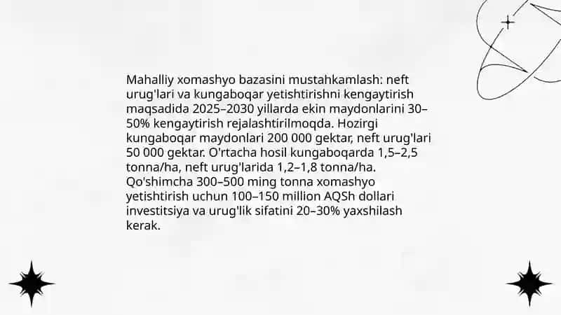 Yog' - moy sanoatining rivojlanish istiqbollari 4
