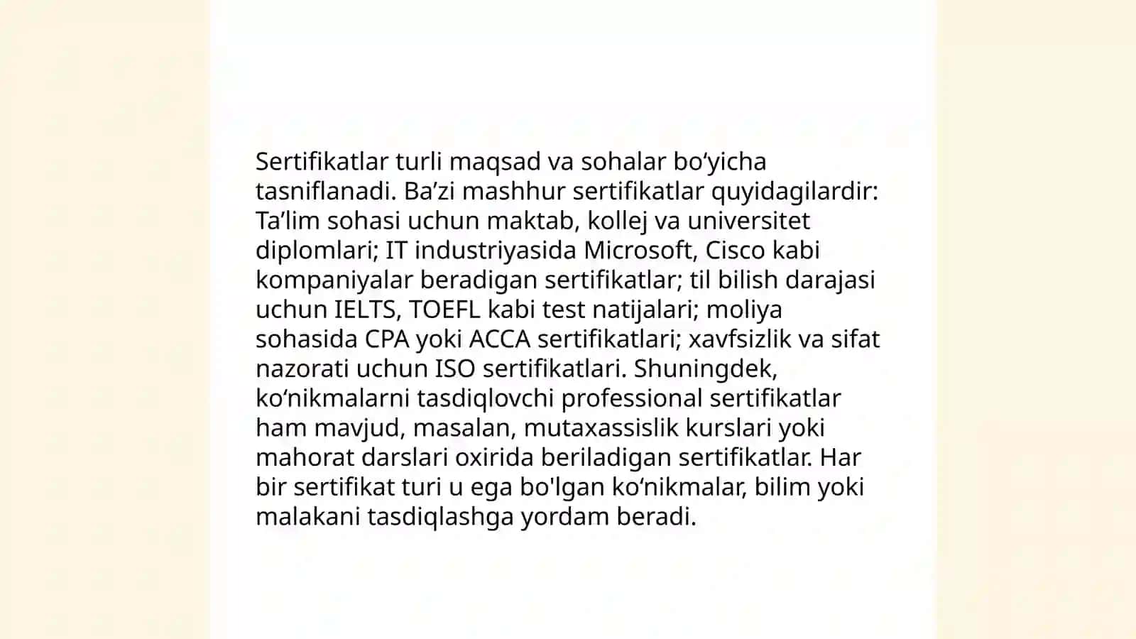 Sertifkatlashtirish sxemalari 4