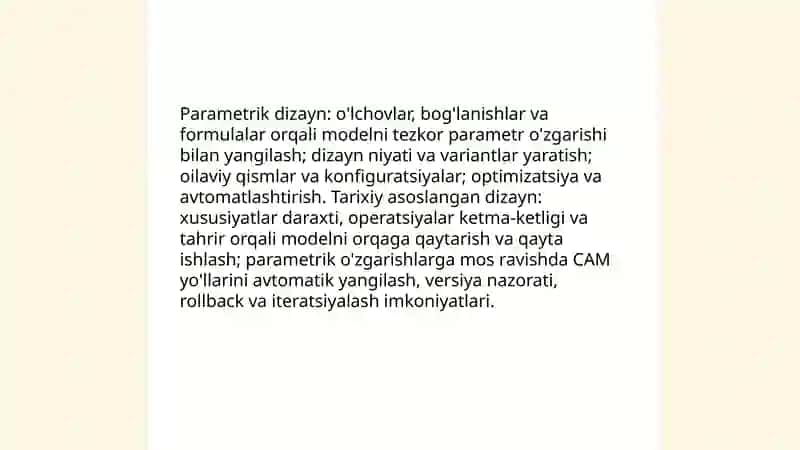 CAD-CAM tizimining imkoniyatlari 4